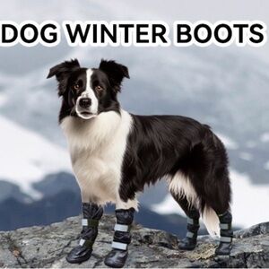 🆕Dog Winter Boots — Black and Gray Protective Paw Boots
